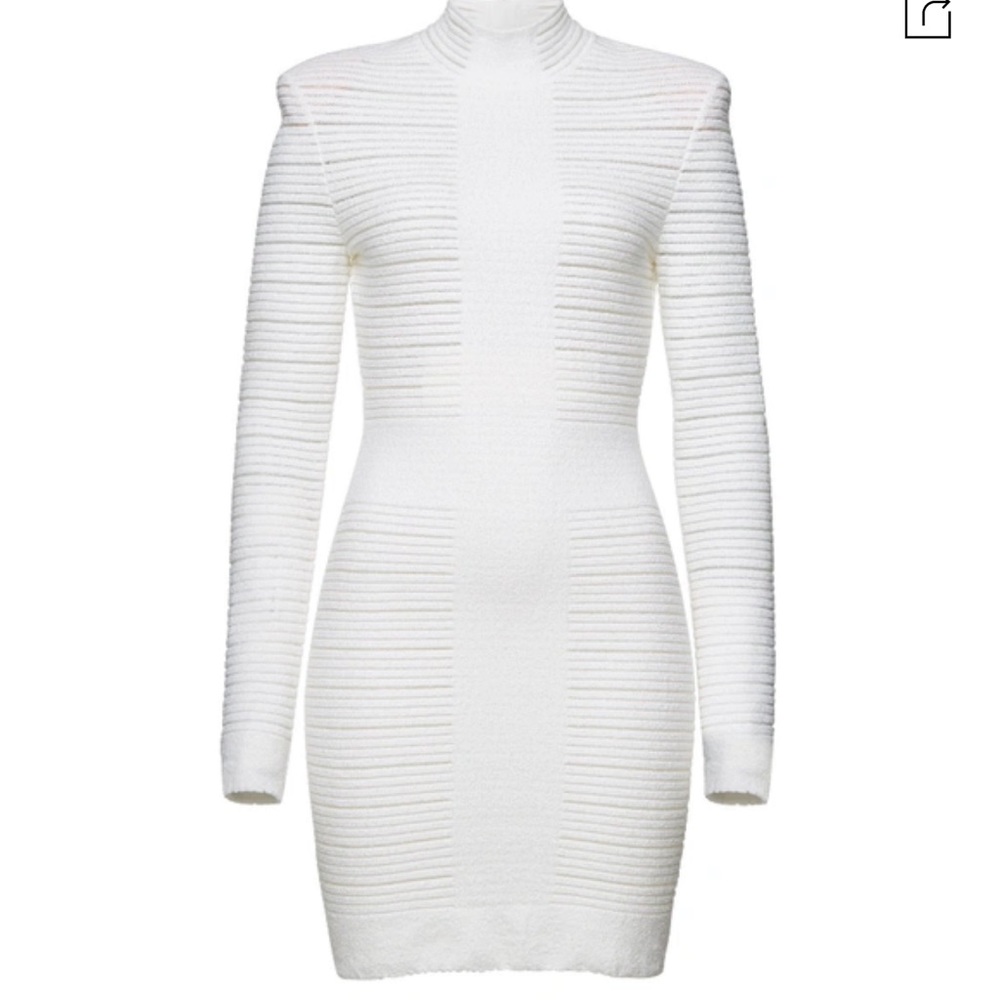 Balmain White Cotton Mini Dress Wedding 4-6 size